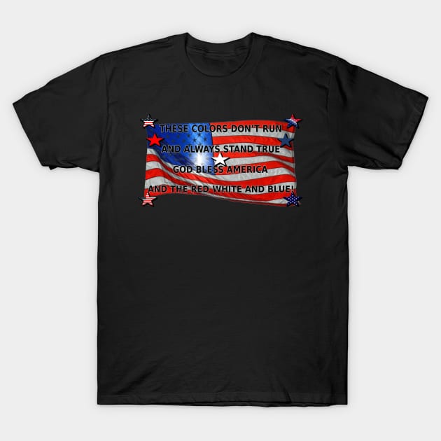 God Bless America T-Shirt by Politics and Puppies